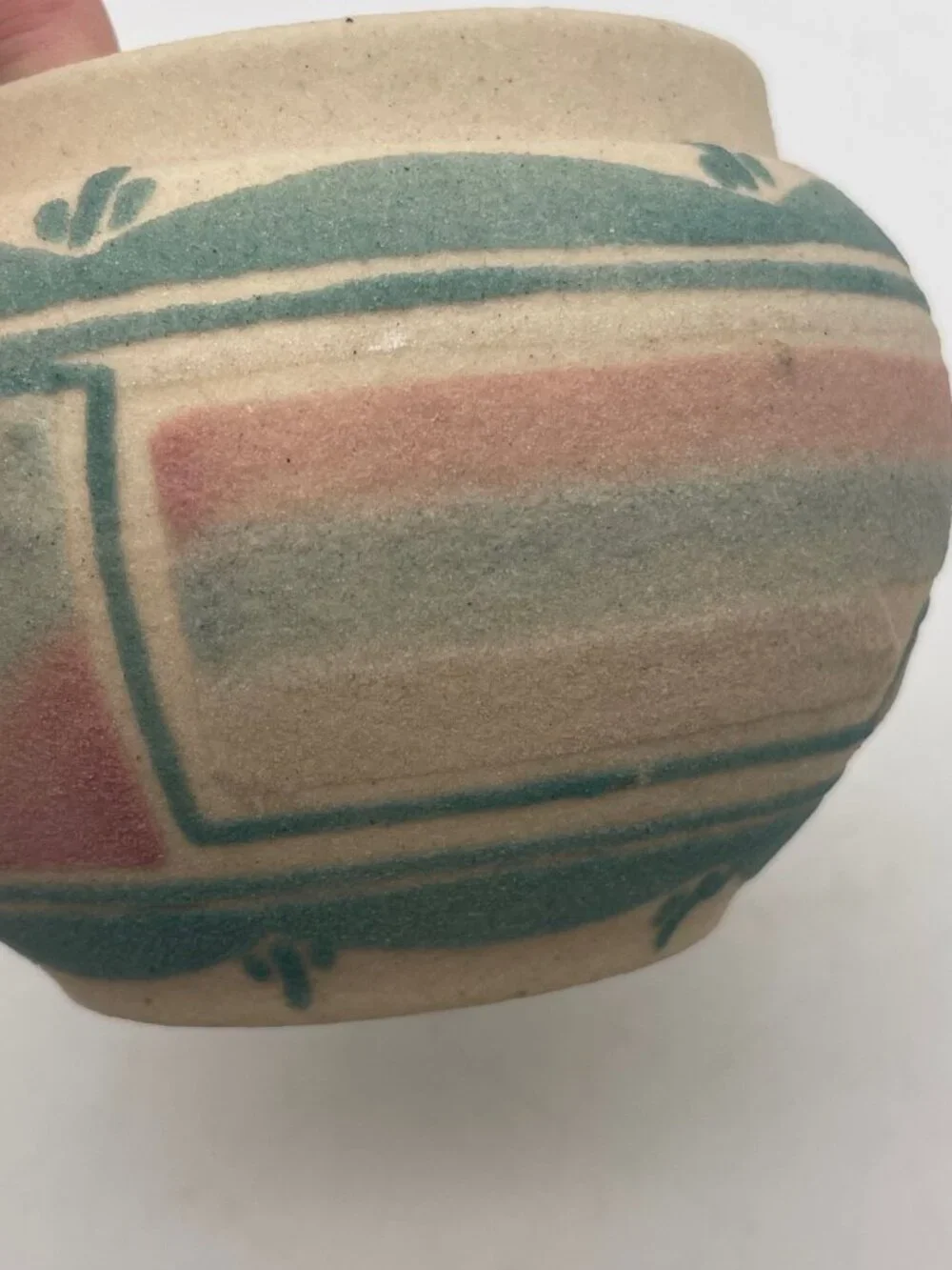 Sunwest Indian Art Ltd. Sand Art Pottery Vase Signed Original NM USA 90s